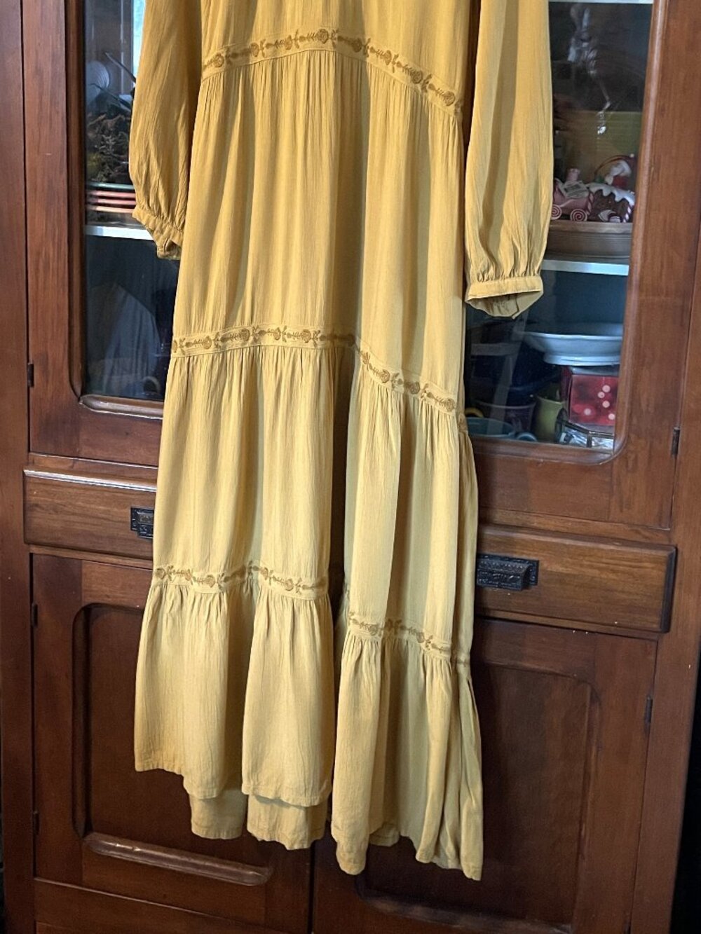 Mustard Yellow Old Navy Boho Maxi Dress - Size XL - Picture 2 of 7